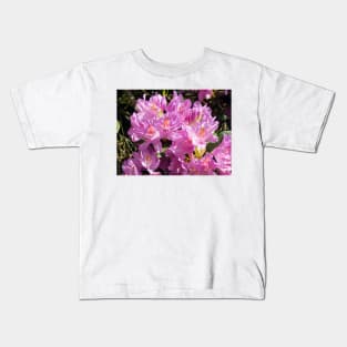 Pink Azalea Blossom Kids T-Shirt